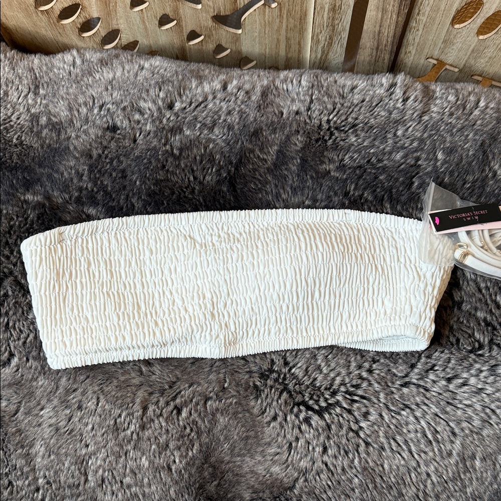 Victoria's Secret White Textured Bandeau